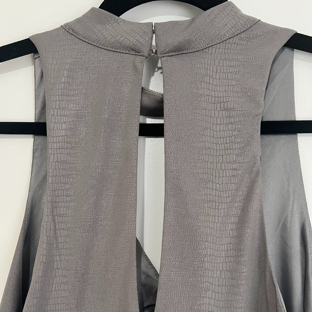 Olivaceous Gray Snake Print Halter Top - Size Med… - image 6
